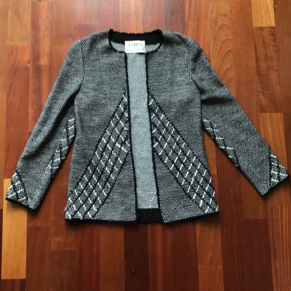 Lihli at Saks Fifth Avenue Black & White Cardigan